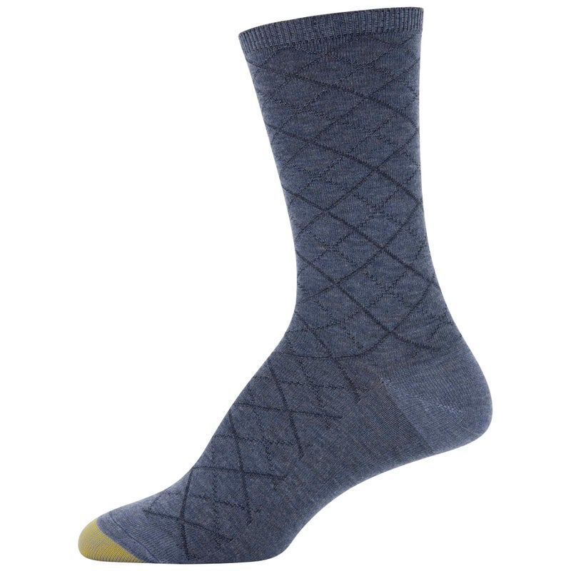 GOLDTOE Women's Casual Texture Crew Socks, Multipairs, Denim Diamond (6-Pairs), Shoe Size: 6-9 - Image 3